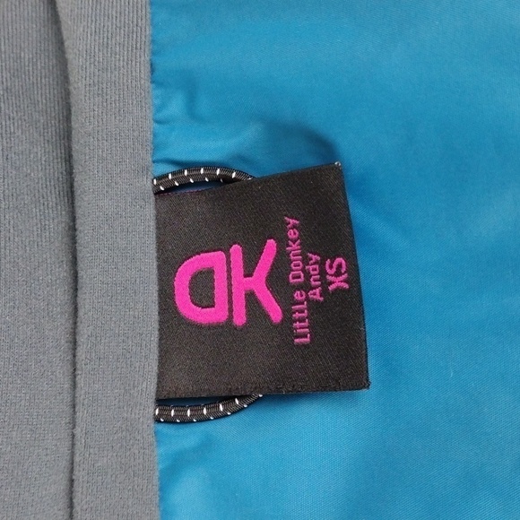 Little Donkey Andy Blue Hooded Long Sleeve Zip Velcro Front Windbreaker Jacket - Picture 11 of 16